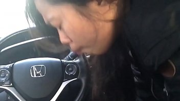 Asian Girlfriend sucks him dry in the car, more @ AsianAmateurs.fun