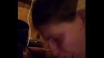 Heather blows boyfriend's friend and swallows his cum part 2