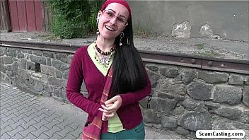 Gorgeous Lulu gets banged by the agent in the public and gets creampied