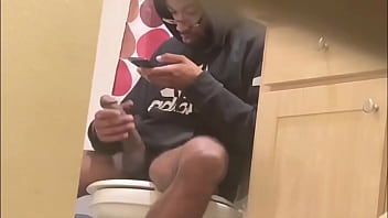 roommate caught jerking off and cumming in the toilet on hidden cam