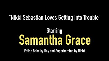 BDSM Samantha Grace ties up, spanks & plays with her new sex slave Nikki Sebastian, who enjoys this more than hates it! Full Video & Much More at SamanthaGrace.net!