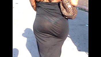 Candid WTF see through dress booty of NYC