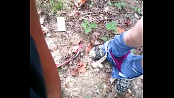 Paid to fuck in the woods doggystyle