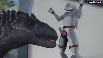 Hardcore Furry BDSM T-Rex Blowjob