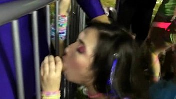 Punkish College Girlfriend Sucking Dick At Campus Rave