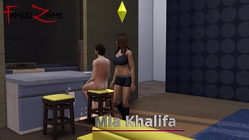 MIA KHALIFA rides fan cock on his house.