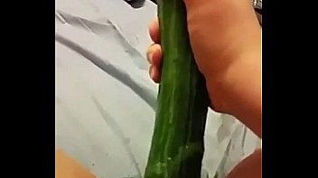 Big cucumber up pussyhole thinking my paki cock