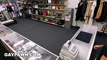 GAYPAWN - Dude moans like a lady while getting fucked in a pawn shop