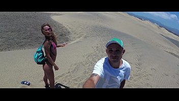 PORNSTAR TRAVELER - Hot dunes. Canary Islands with Russian Girl Sasha Bikeyeva