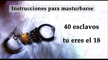 Van a venderte como esclavo sumiso. Instrucciones para masturbarse voz española.