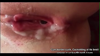 CUCKOLD SLOPPY SECONDS DUOBLE CREAMPIE USING CUM AS LUBE