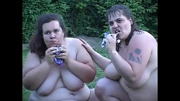 Large white ladies b. Bear and Tiger finger each other's pussies