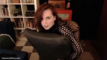 Redhead webcam star masturbates her pussy with two dildos
